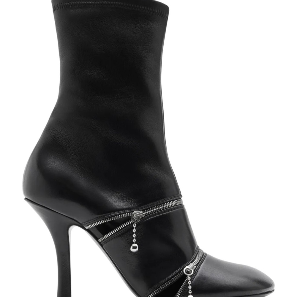 Burberry Peep leather ankle boots Black Size 37 - Picture 15 of 16